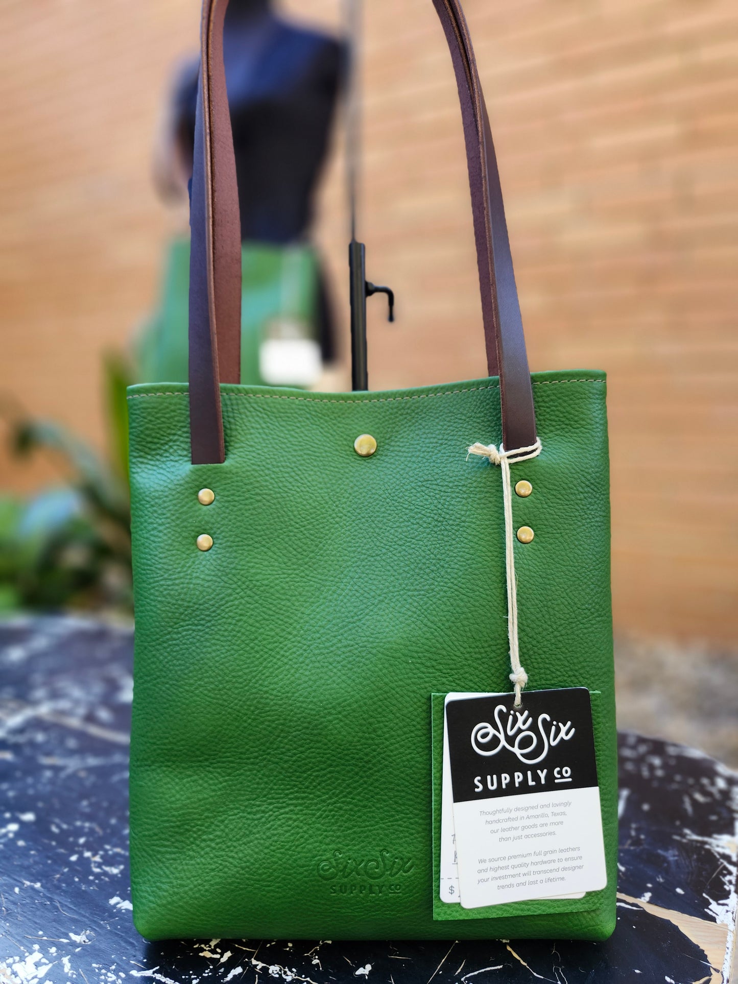 Jackie Lee 10 Inch Tote - Jade Green