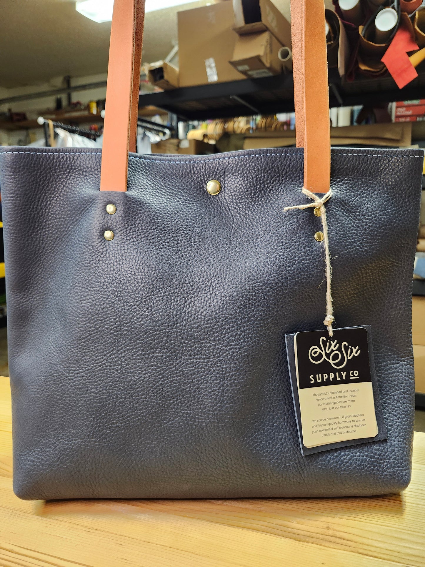 Jackie Lee 15 Inch Tote - Cobalt