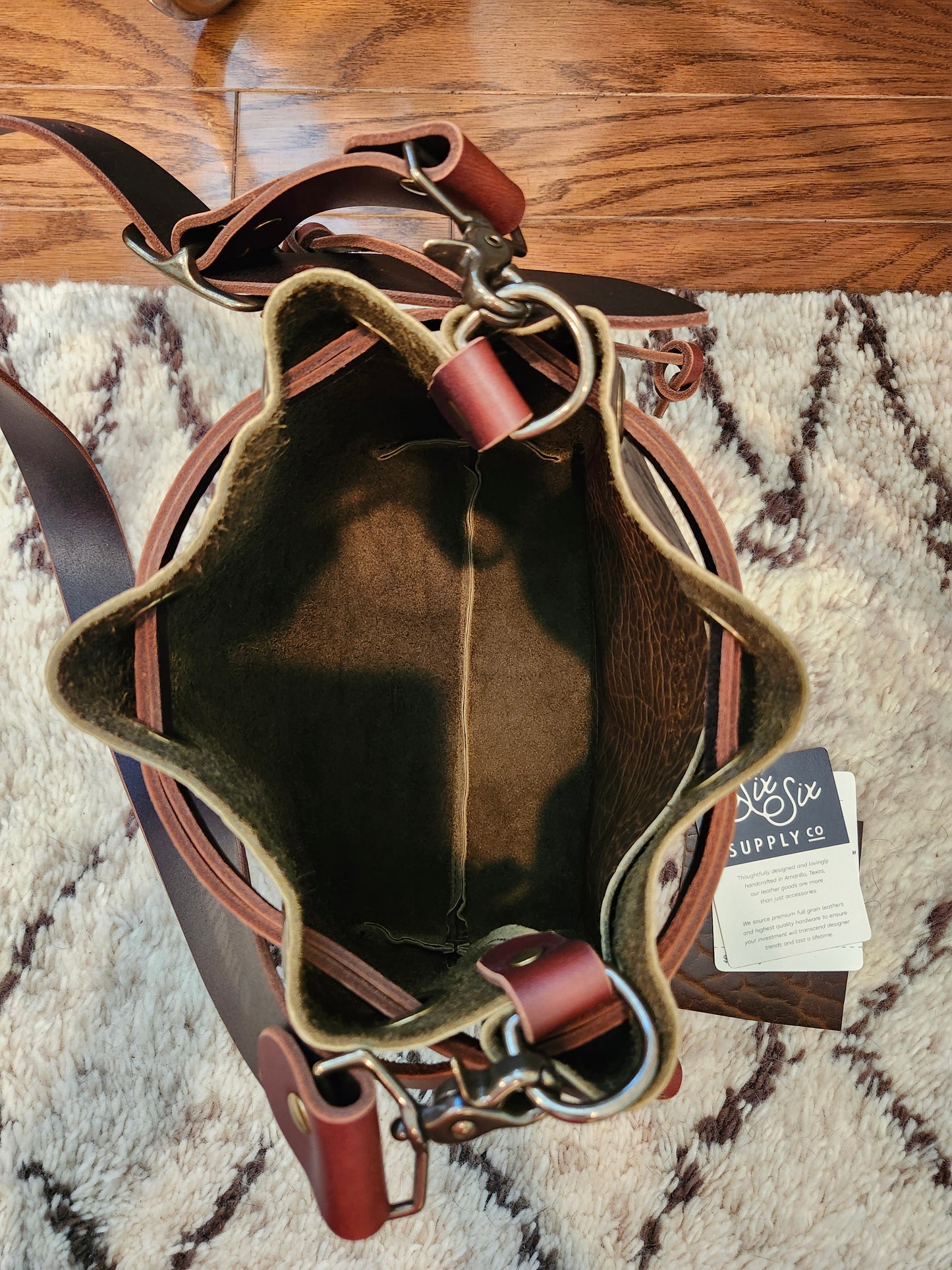 Susan Drawstring Bucket - Bison Olive