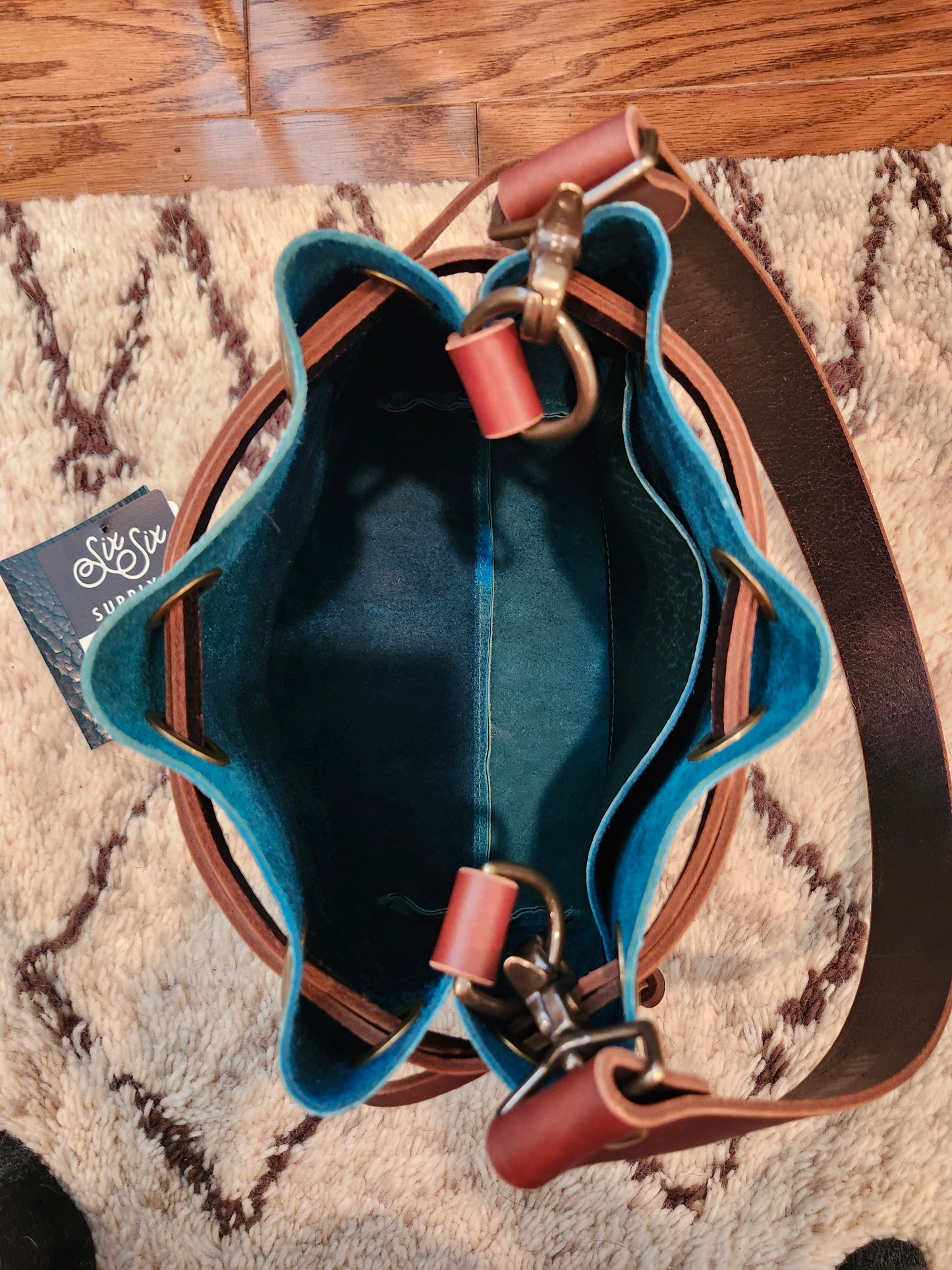 Susan Drawstring Bucket - Bison Teal