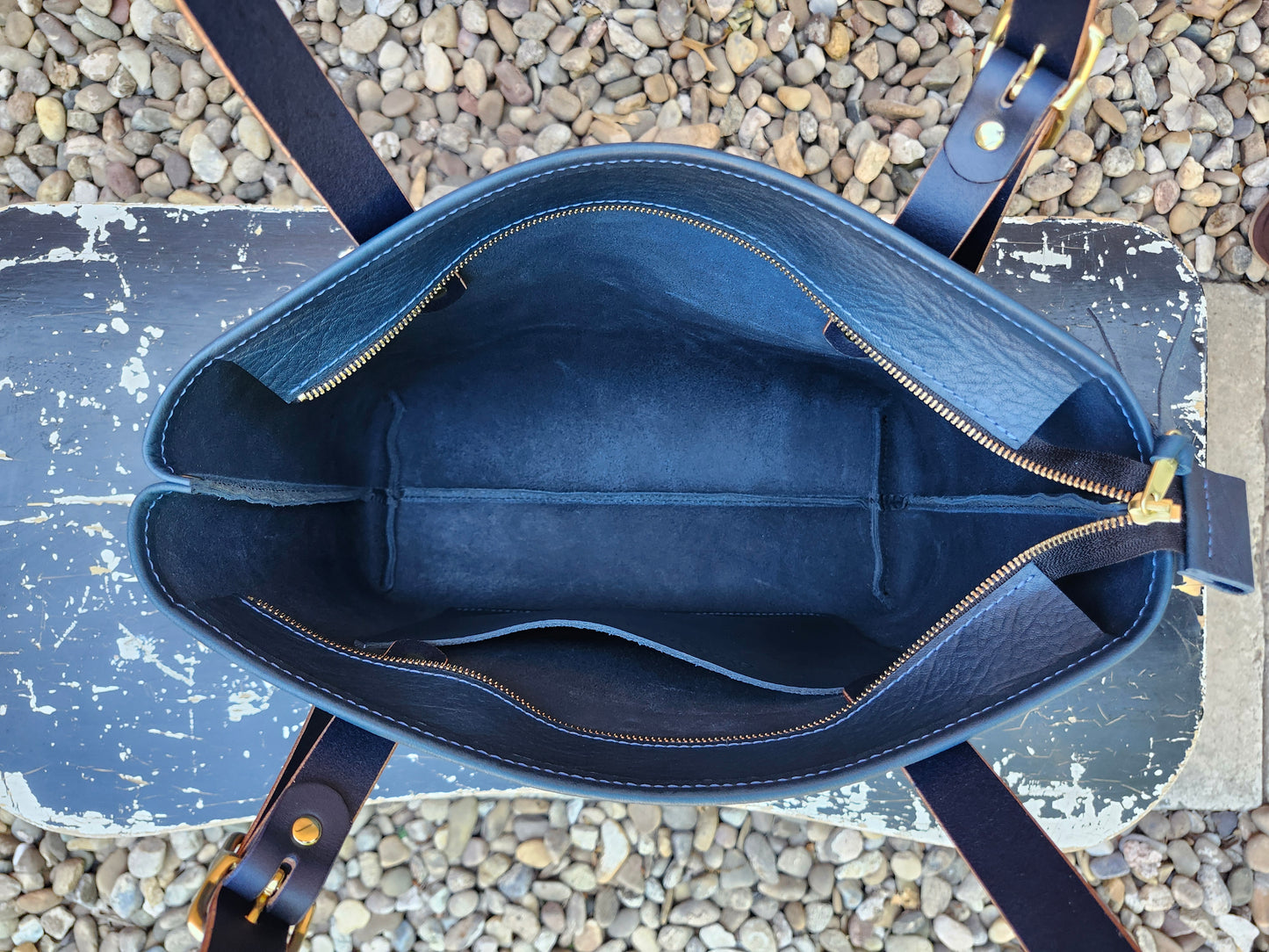 Jackie Lee 15 Inch Tote - BULLHIDE Navy