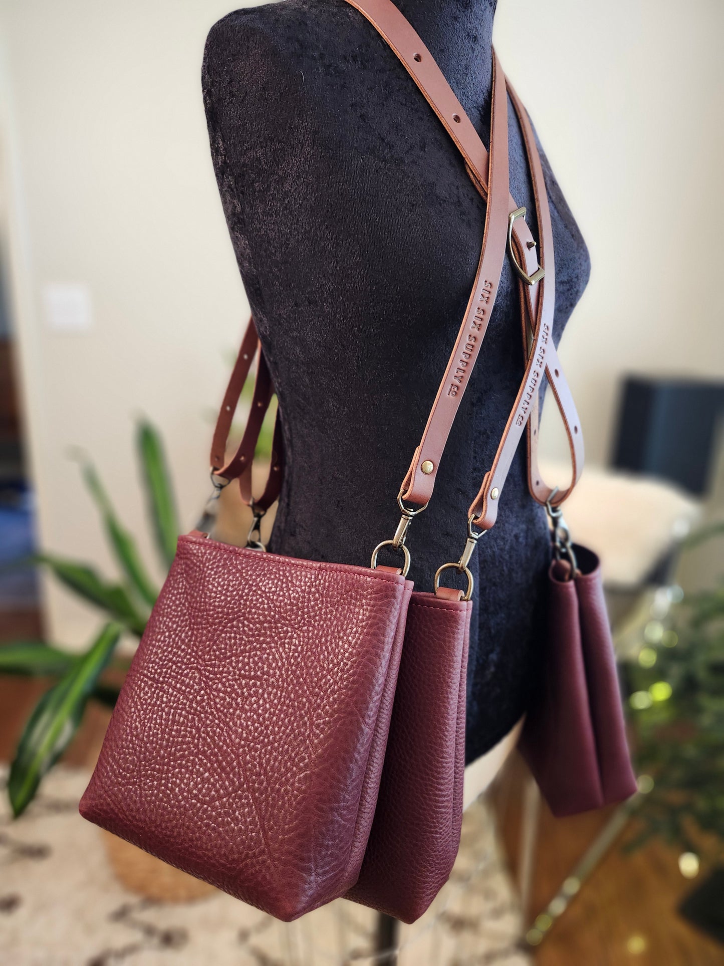 Jackie Lee 8 Inch Crossbody - Merlot