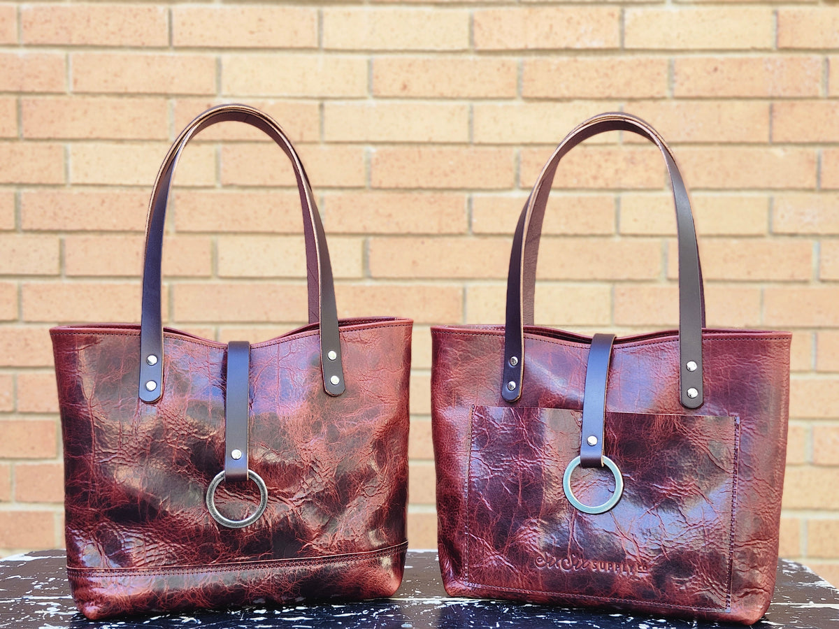 Edwina 12" BISON Tote - Redwood
