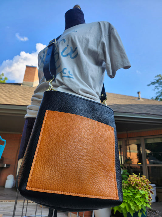 Jackie Lee 10 Inch Crossbody - Canyon Orange and Black