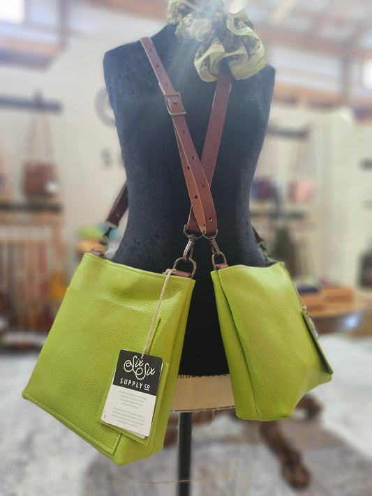 Jackie Lee 10 Inch Crossbody - Lime