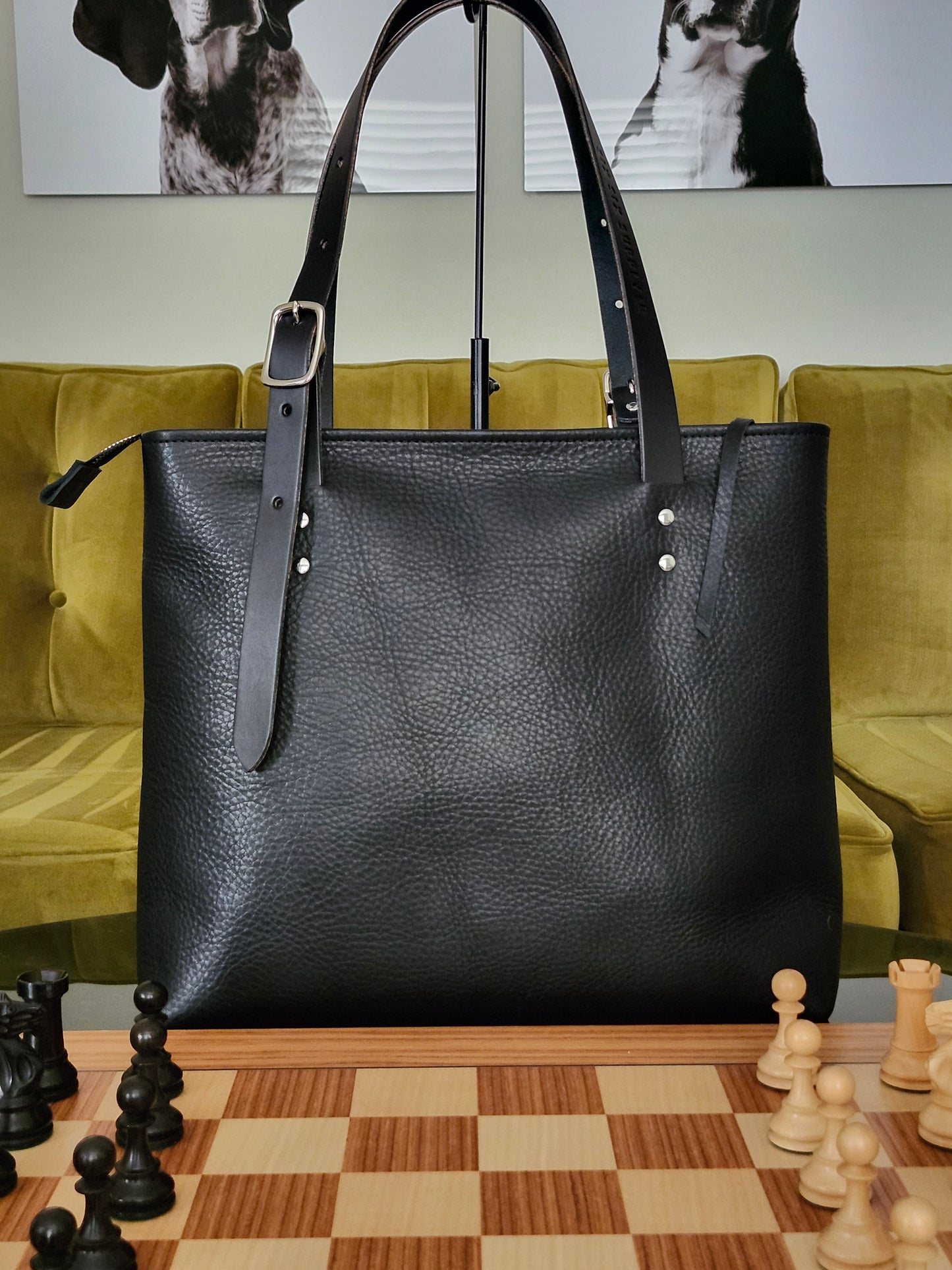 Jackie Lee 15 Inch Tote - Black w/Zipper