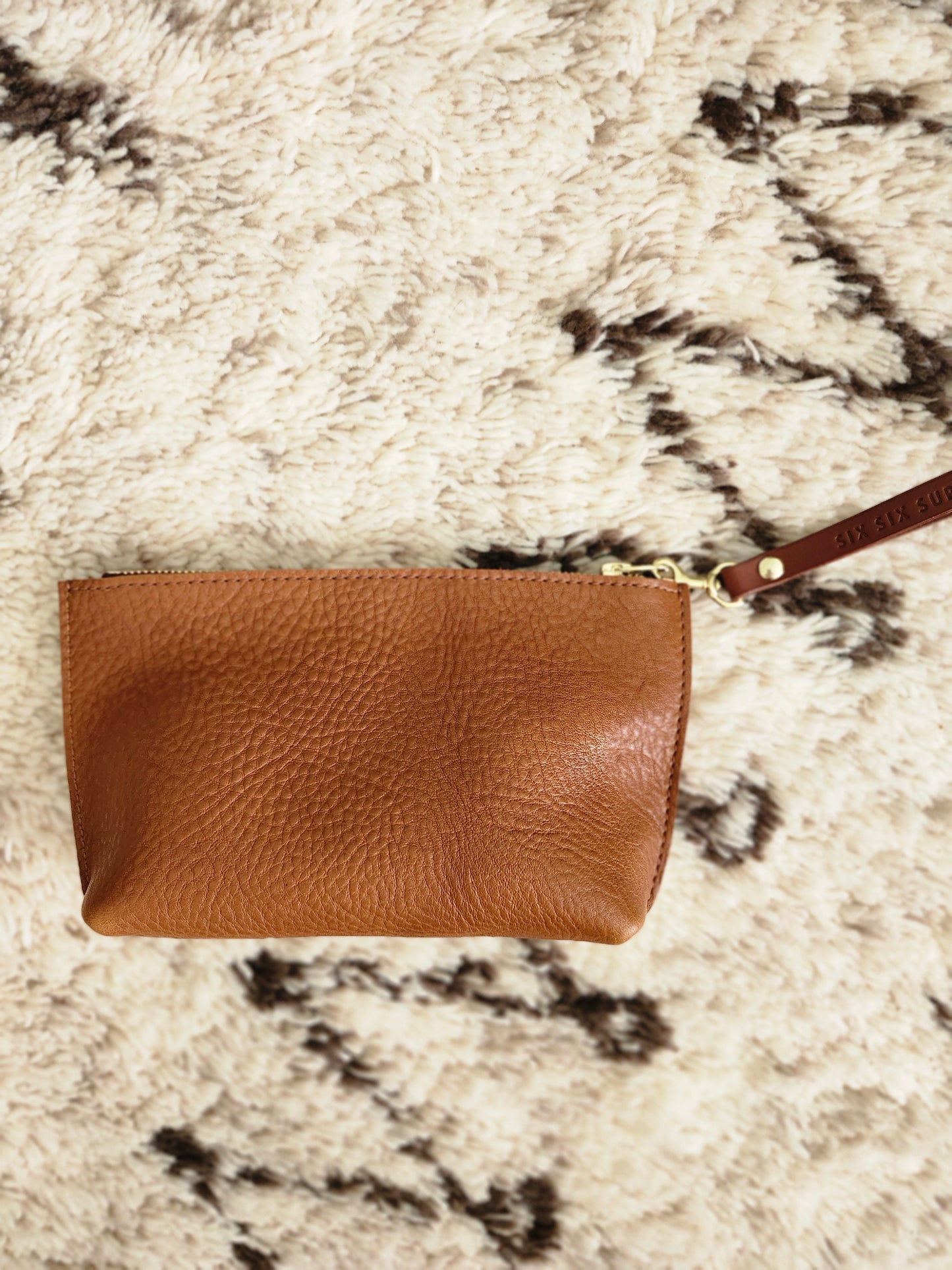 Katie 7" Wristlet - Hickory w/Zipper
