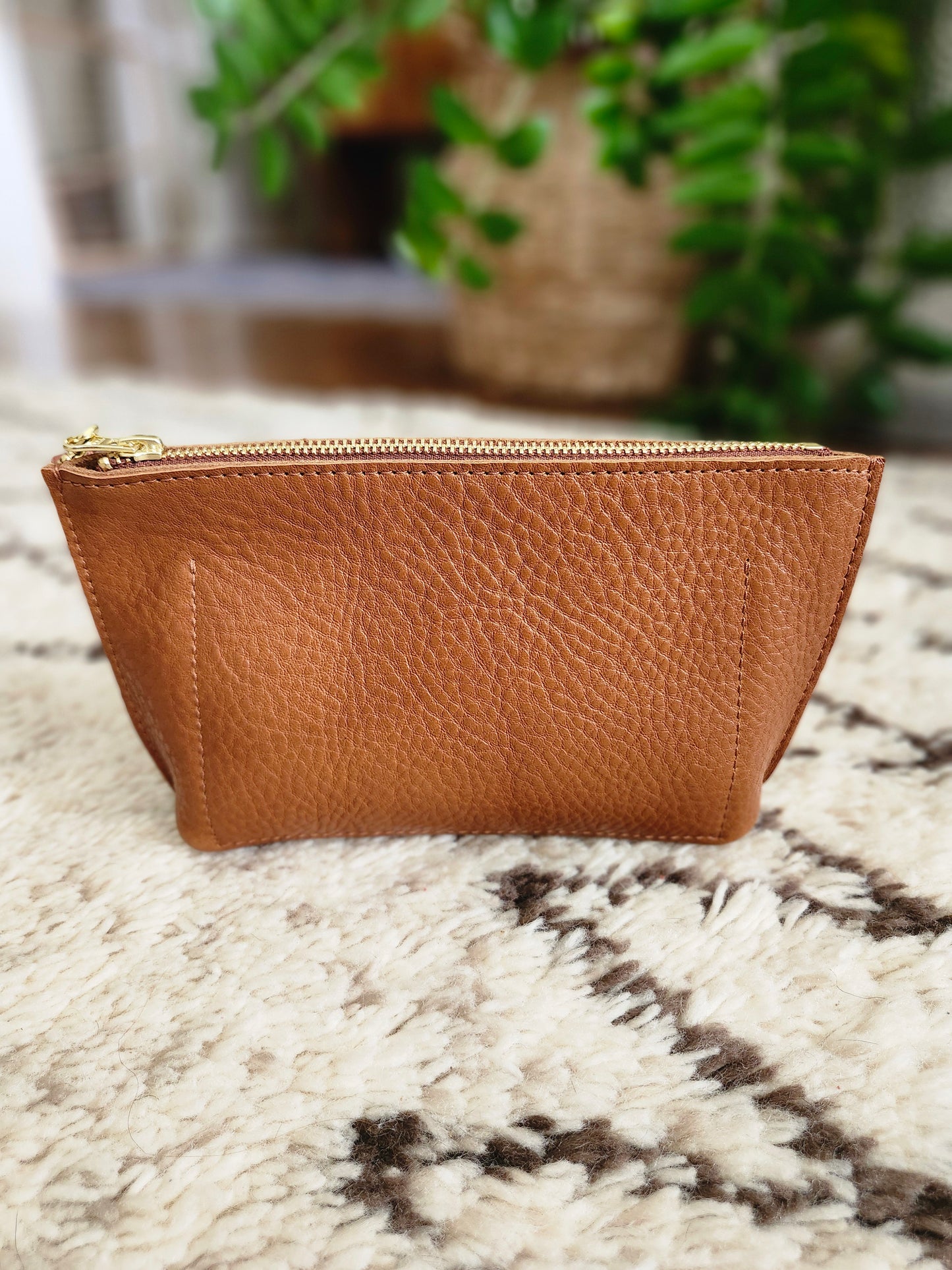 Katie 7" Wristlet - Hickory w/Zipper