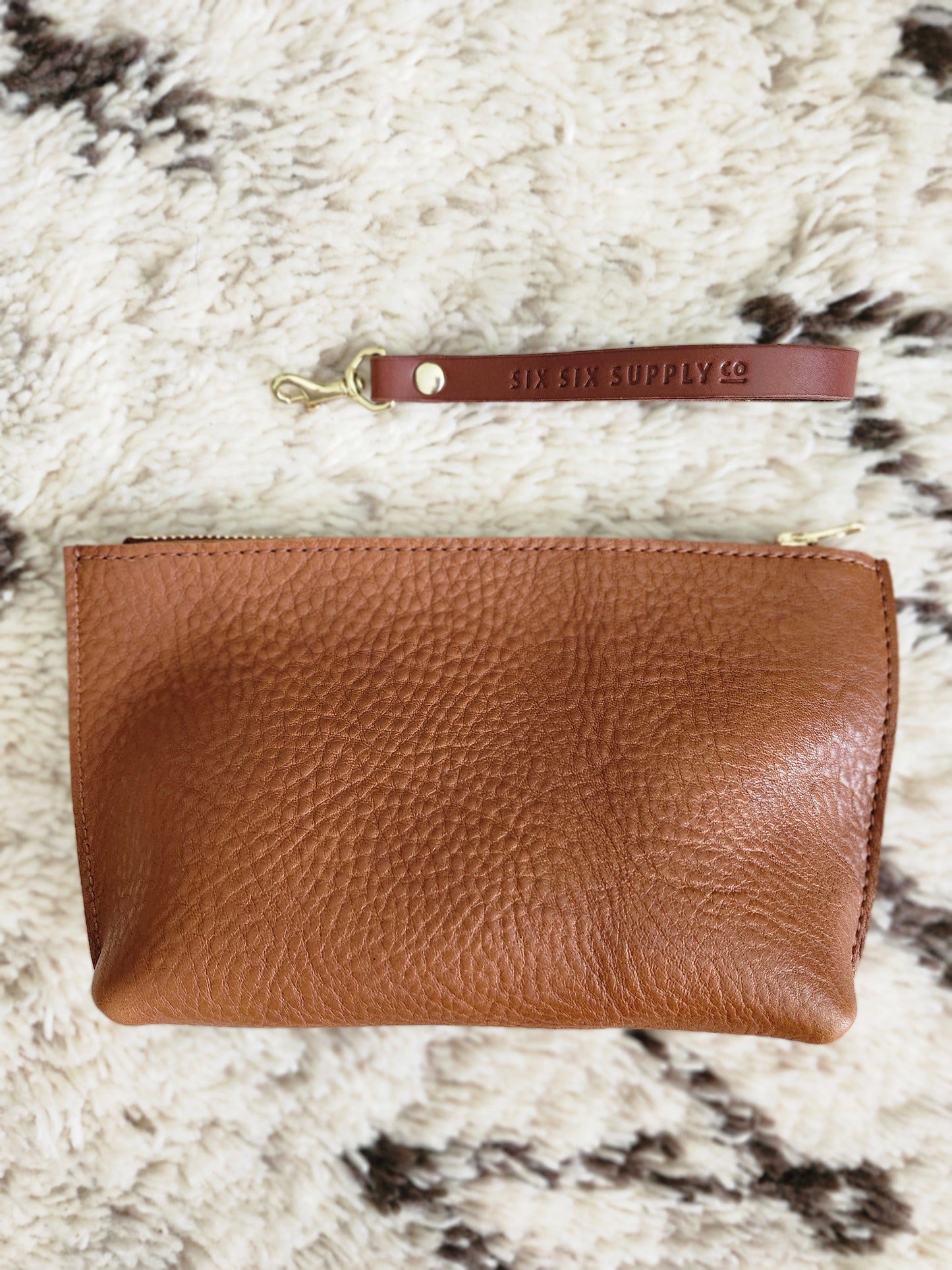 Katie 7" Wristlet - Hickory w/Zipper