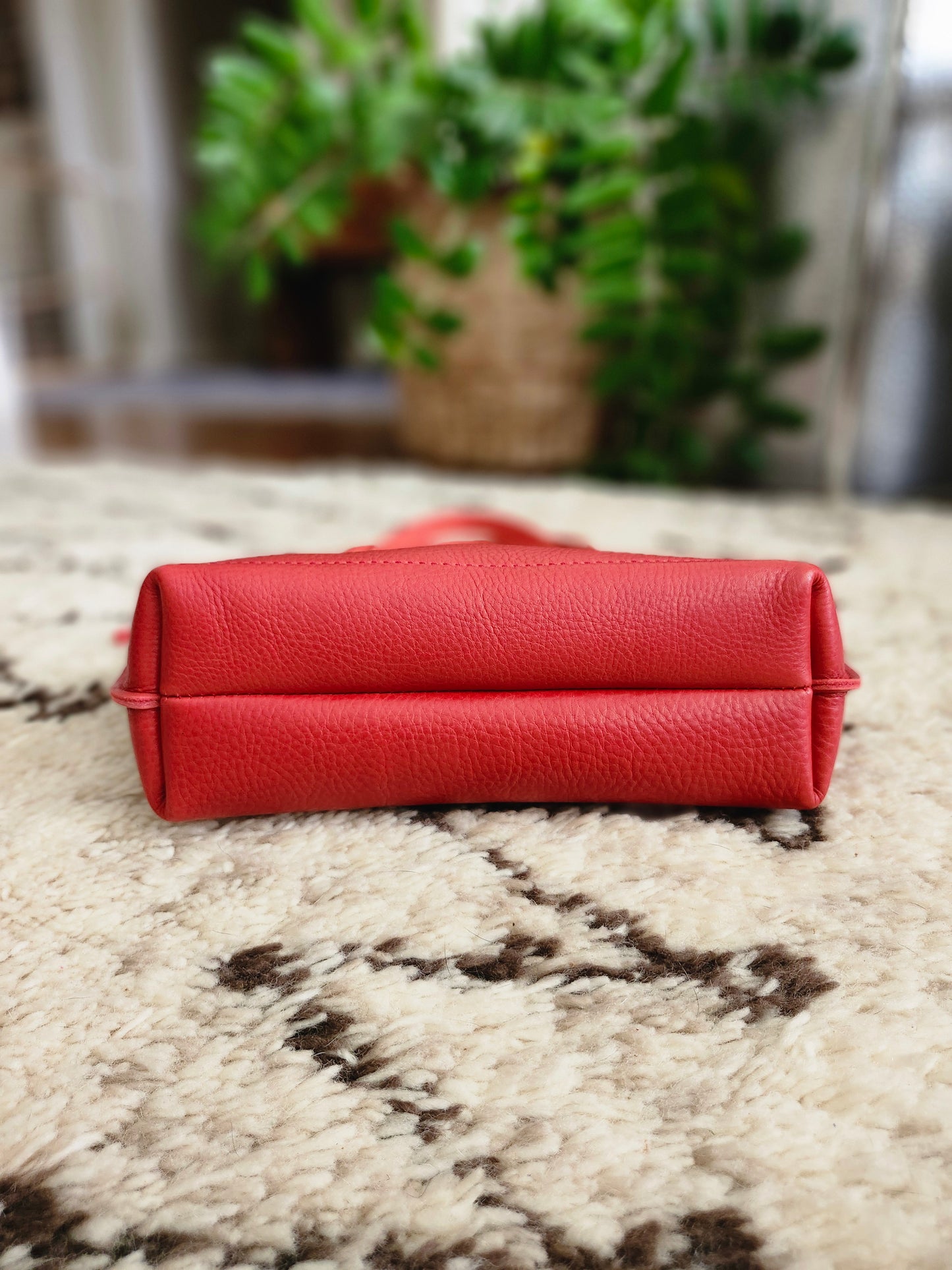 Katie 10" Modern Tote - Red w/Zipper