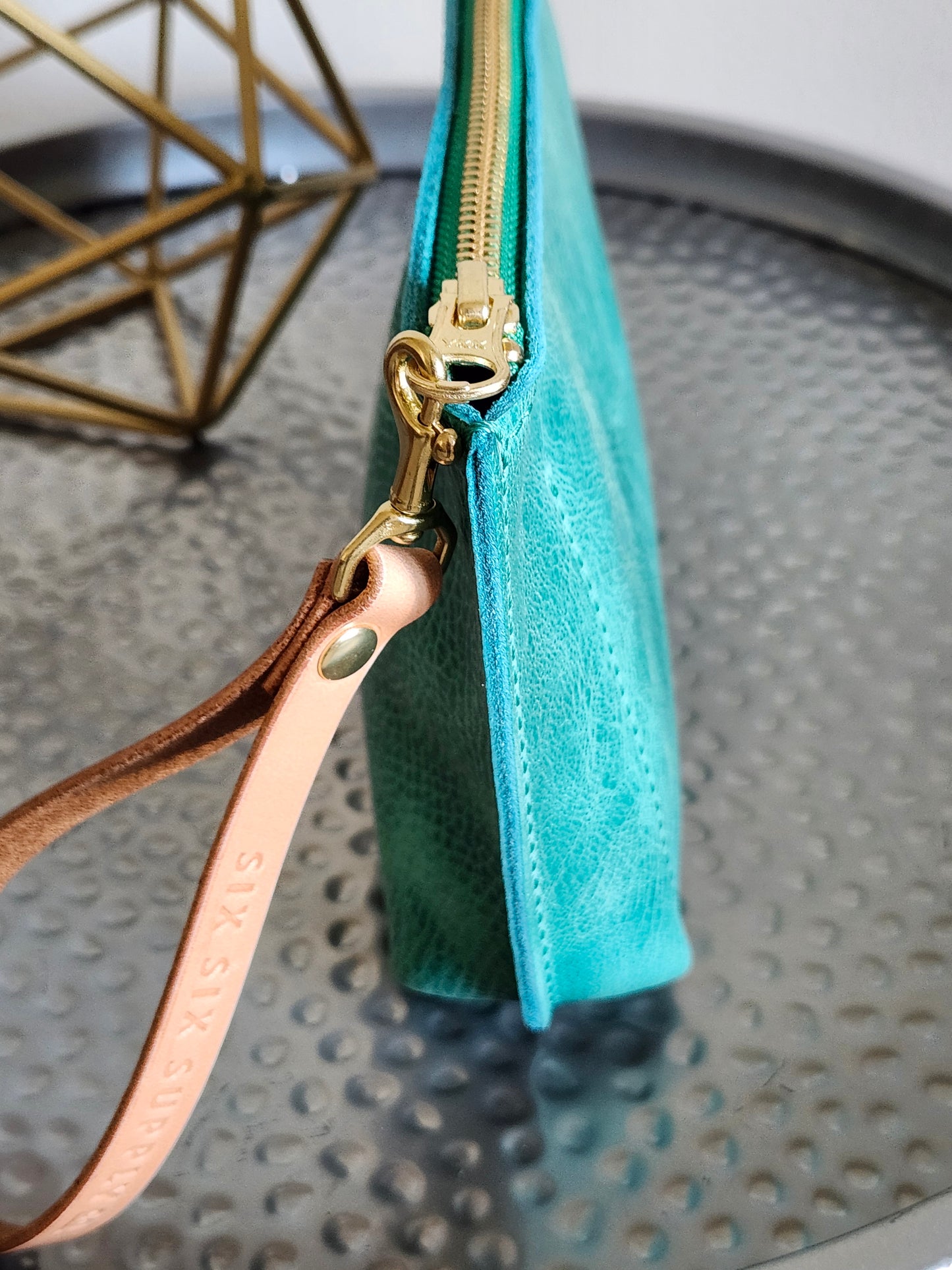 Katie 7" Wristlet - Bermuda w/Zipper