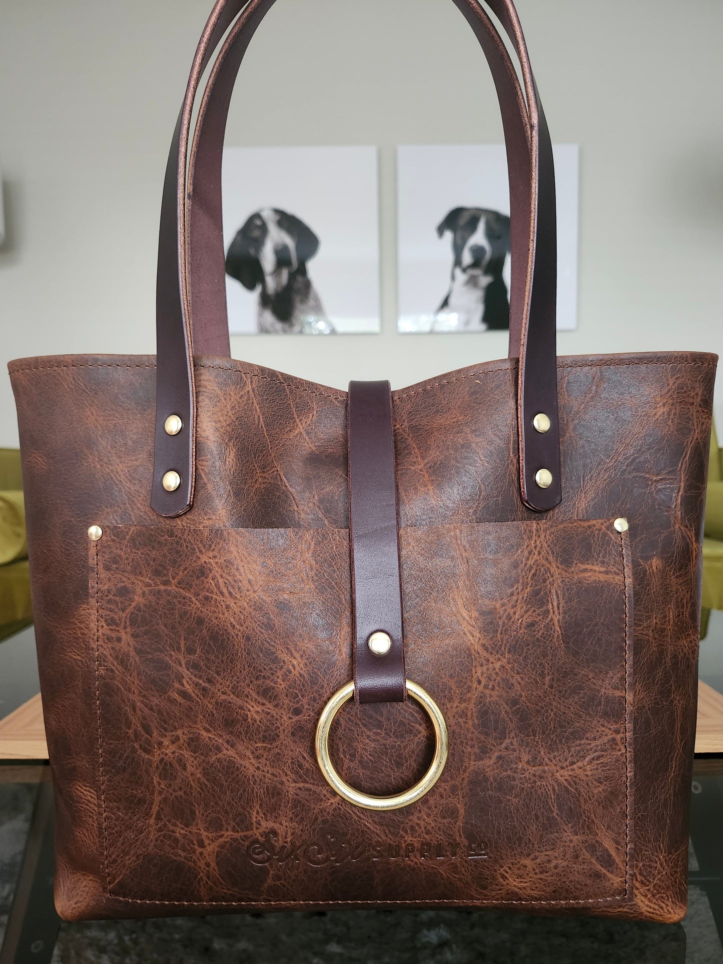 Edwina 12" BISON Tote - Bourbon