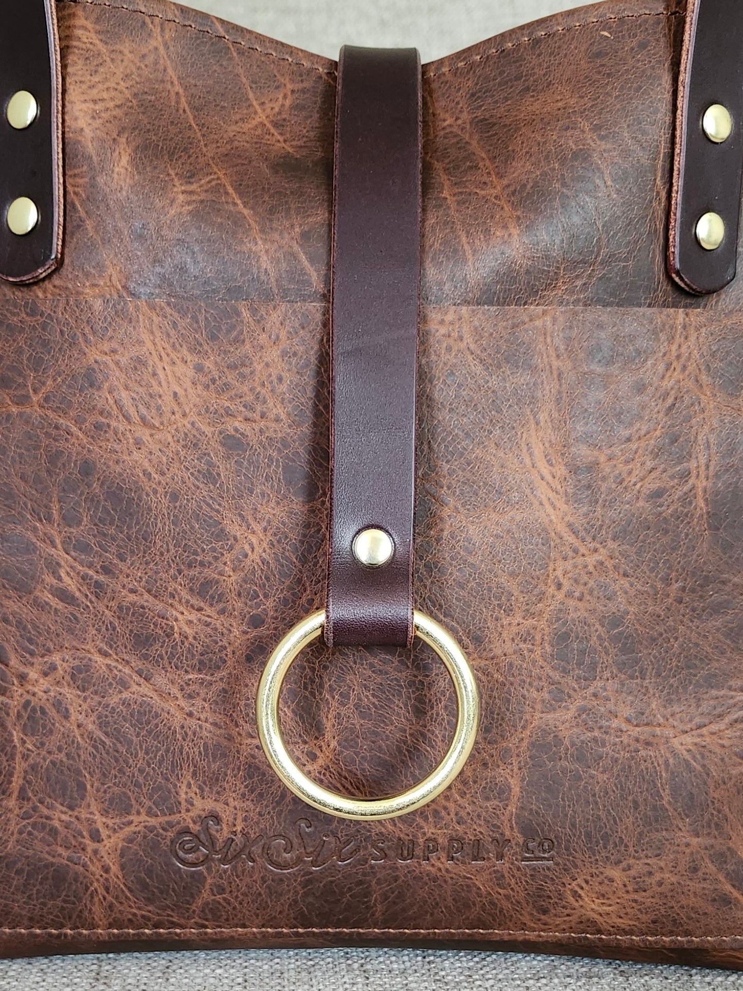 Edwina 12" BISON Tote - Bourbon