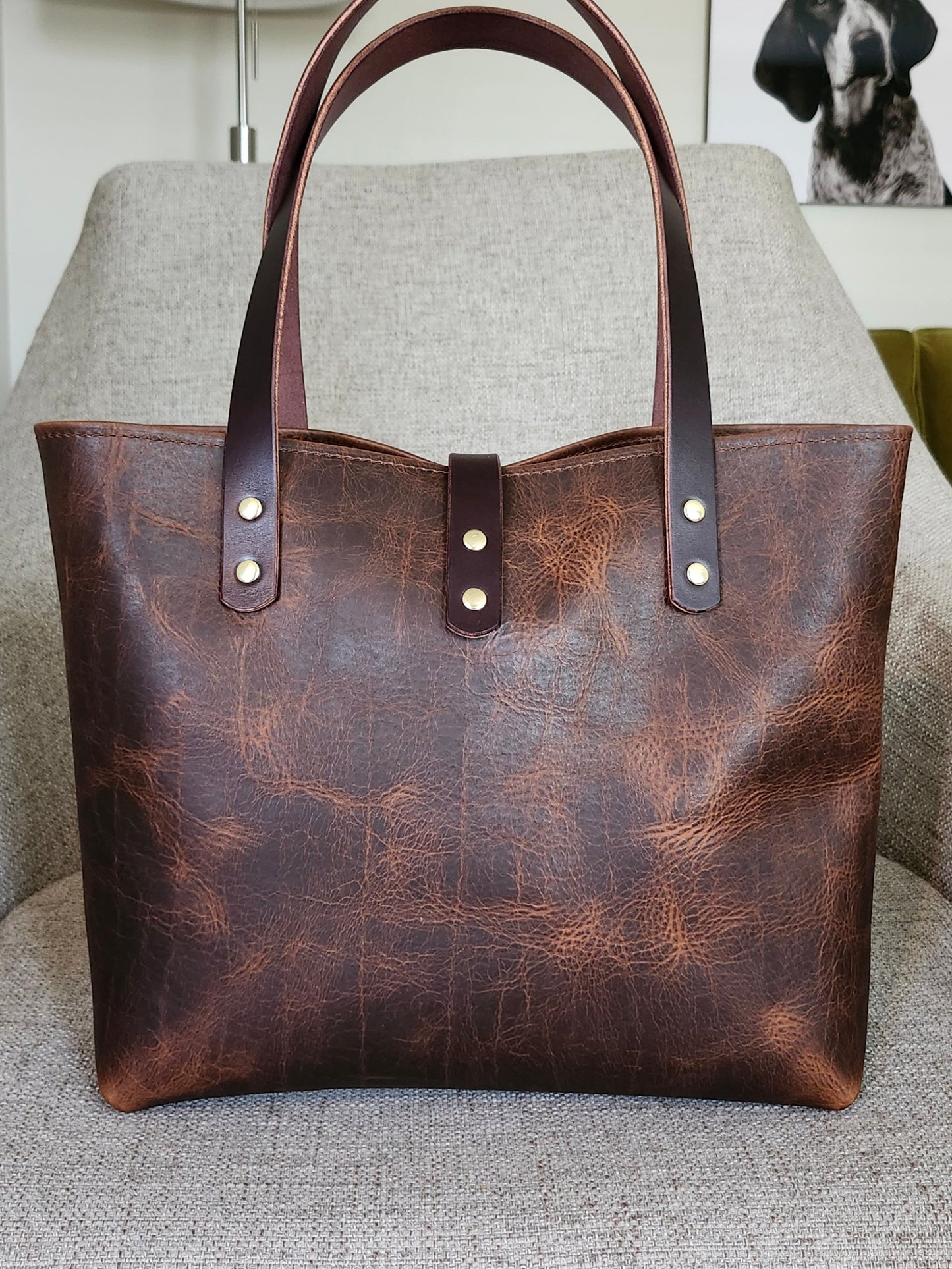 Edwina 12" BISON Tote - Bourbon
