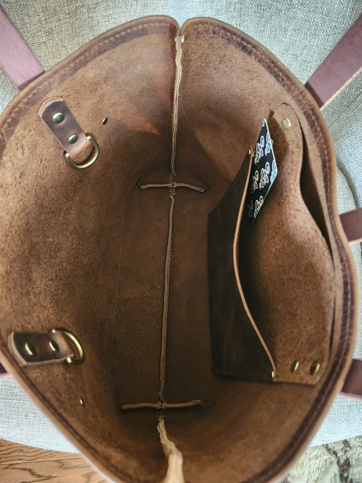 Edwina 12" BISON Tote - Bourbon
