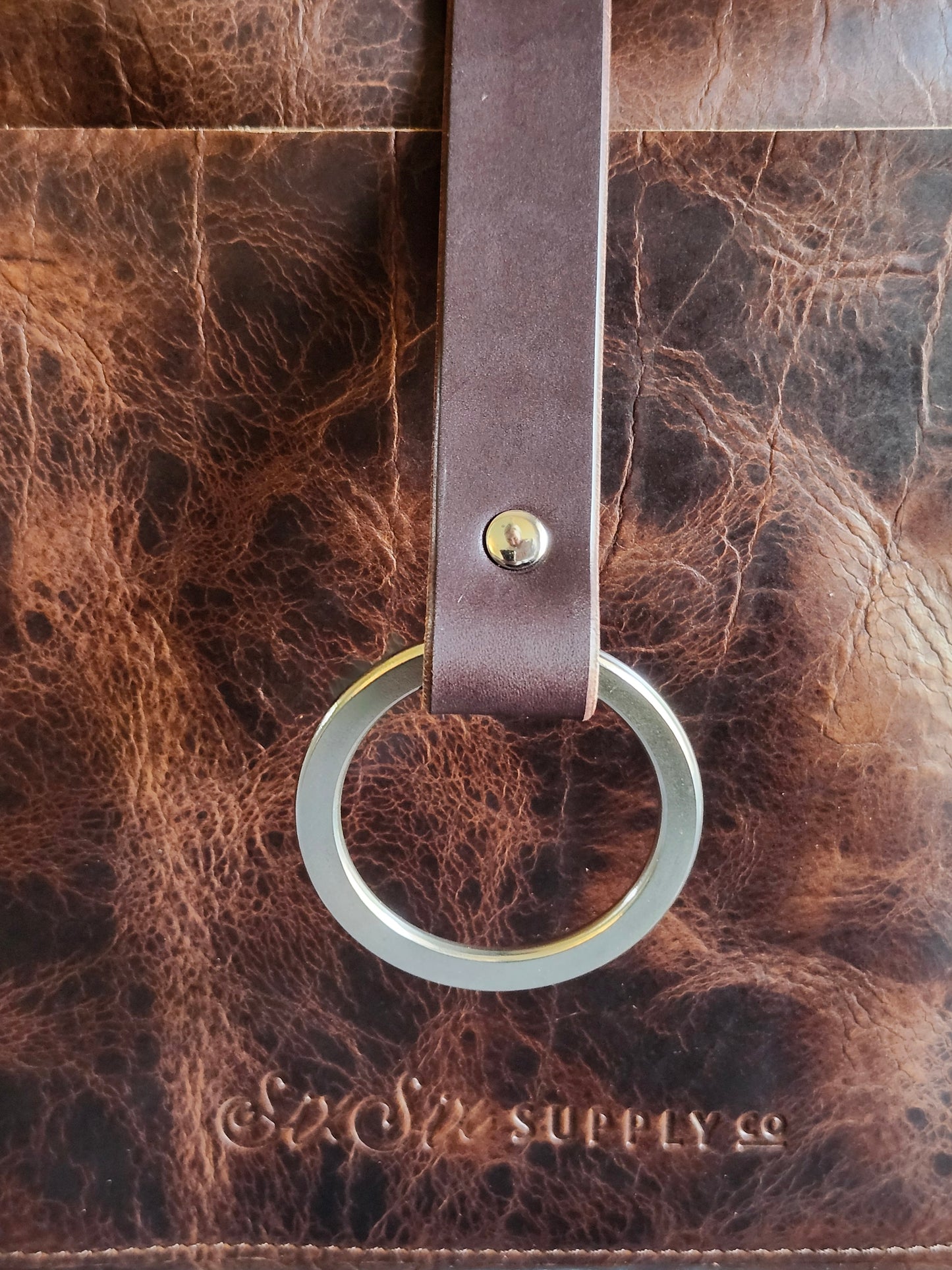 Edwina 14" Tote - BISON Bourbon with Nickel/Stainless