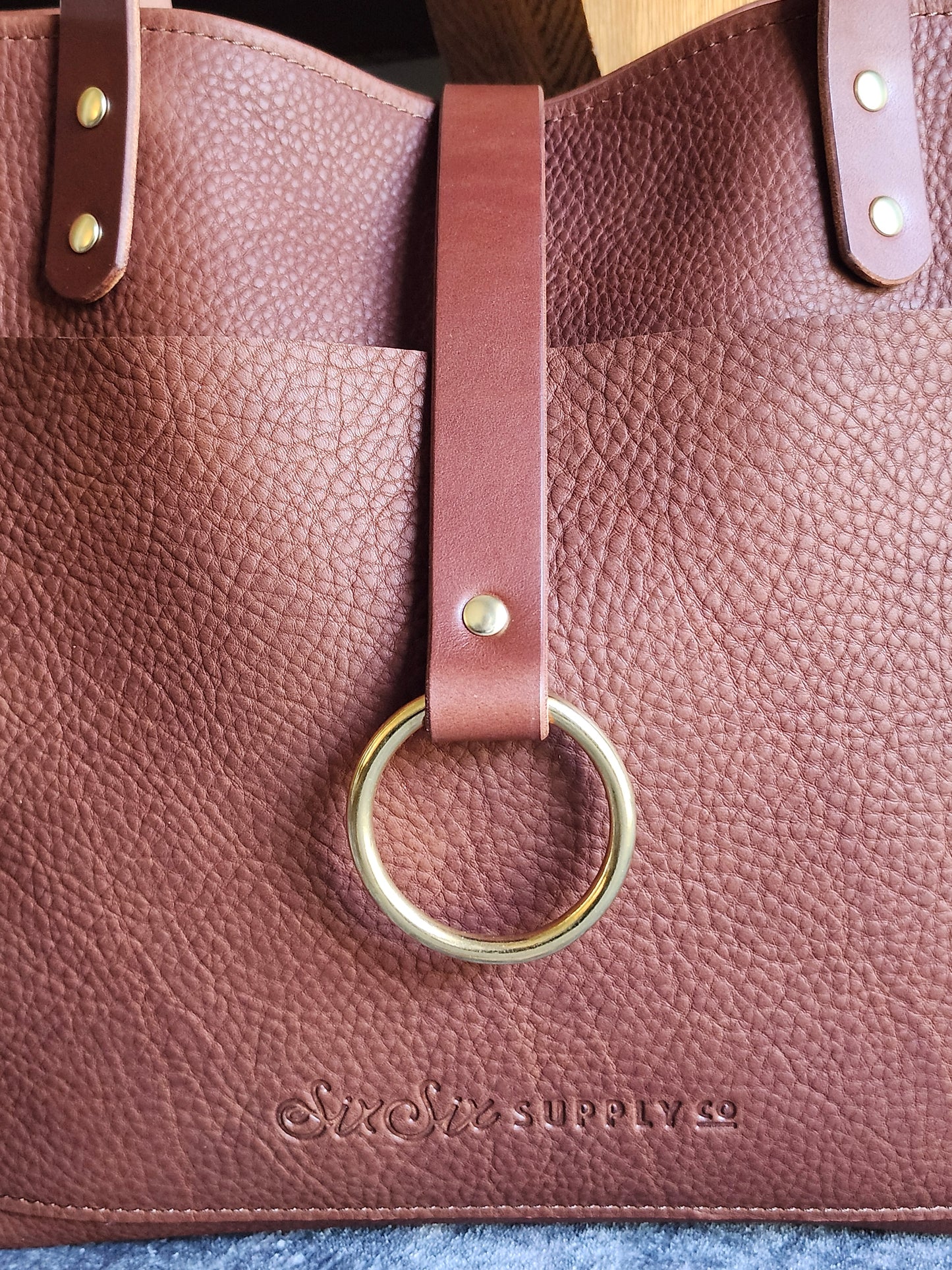 Edwina 14" Tote - Mahogany