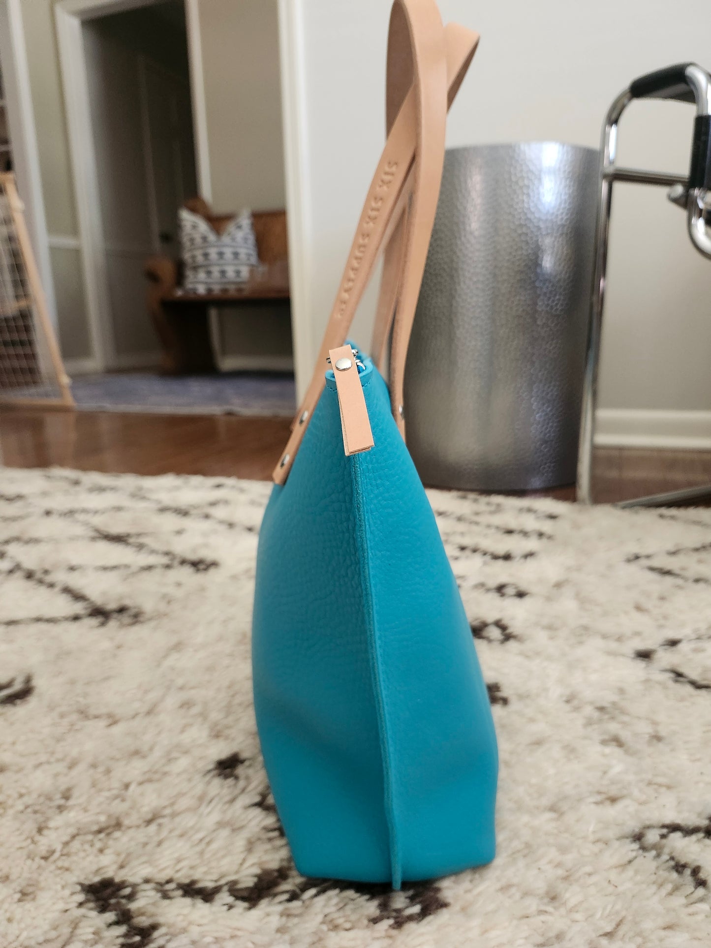 Katie 12" Modern Tote - LIMITED EDITION TURQUOISE w/Zipper