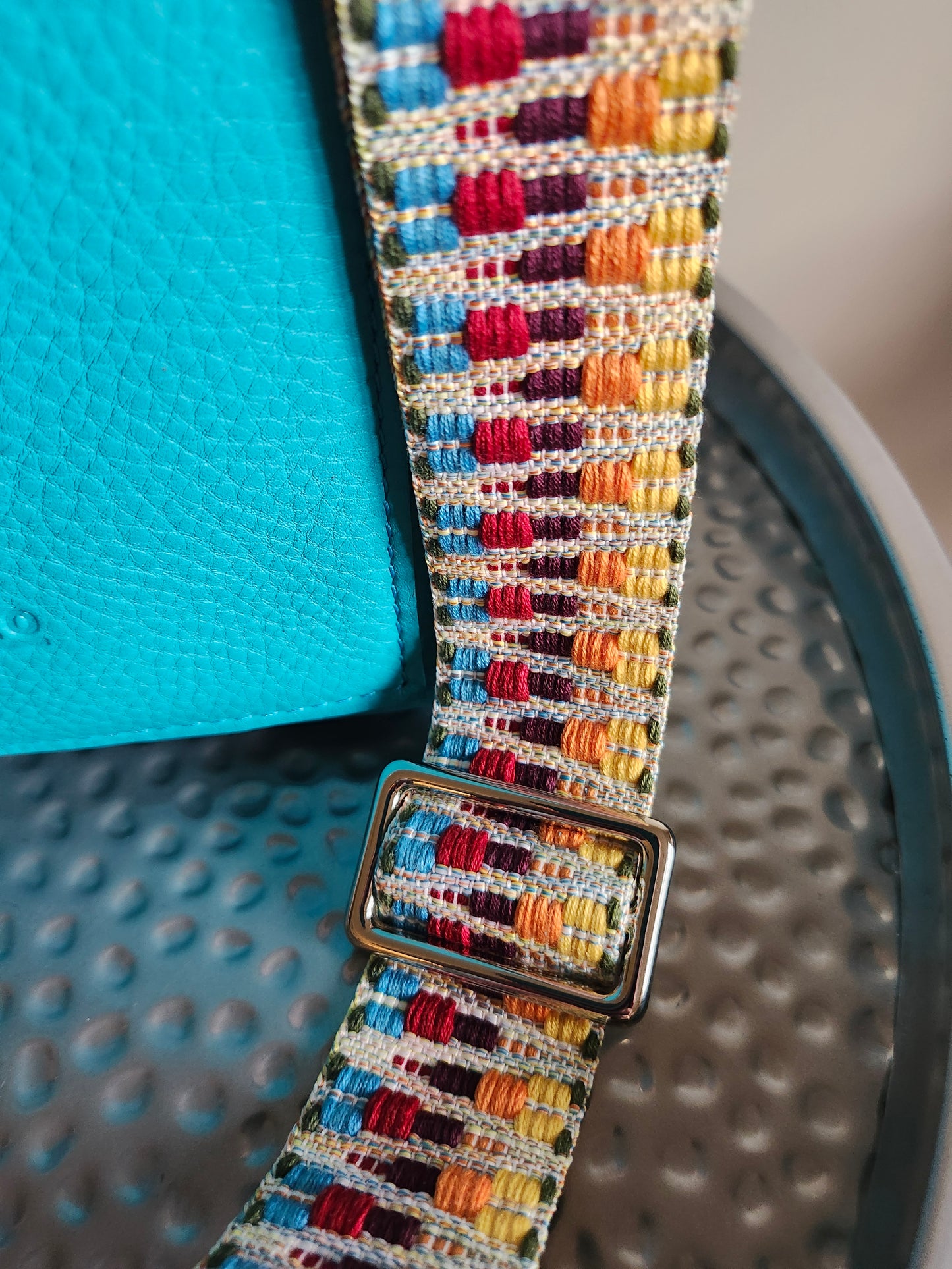 Jackie Lee 10" Crossbody - LIMITED EDITION TURQUOISE with Boho Webbing Strap