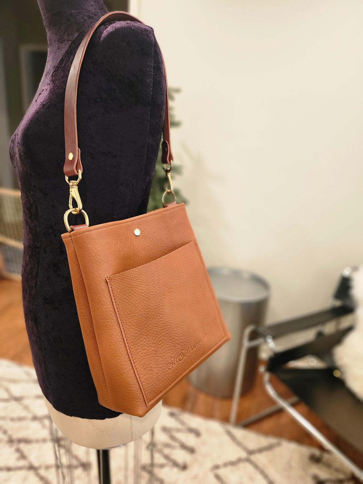 Jackie Lee Single Handle Tote - Hickory