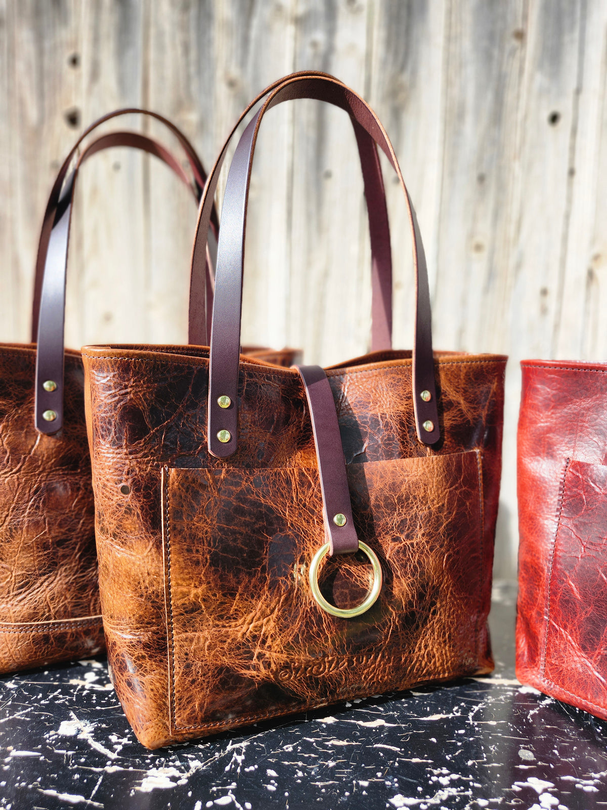 Edwina 12" BISON Tote - Toffee