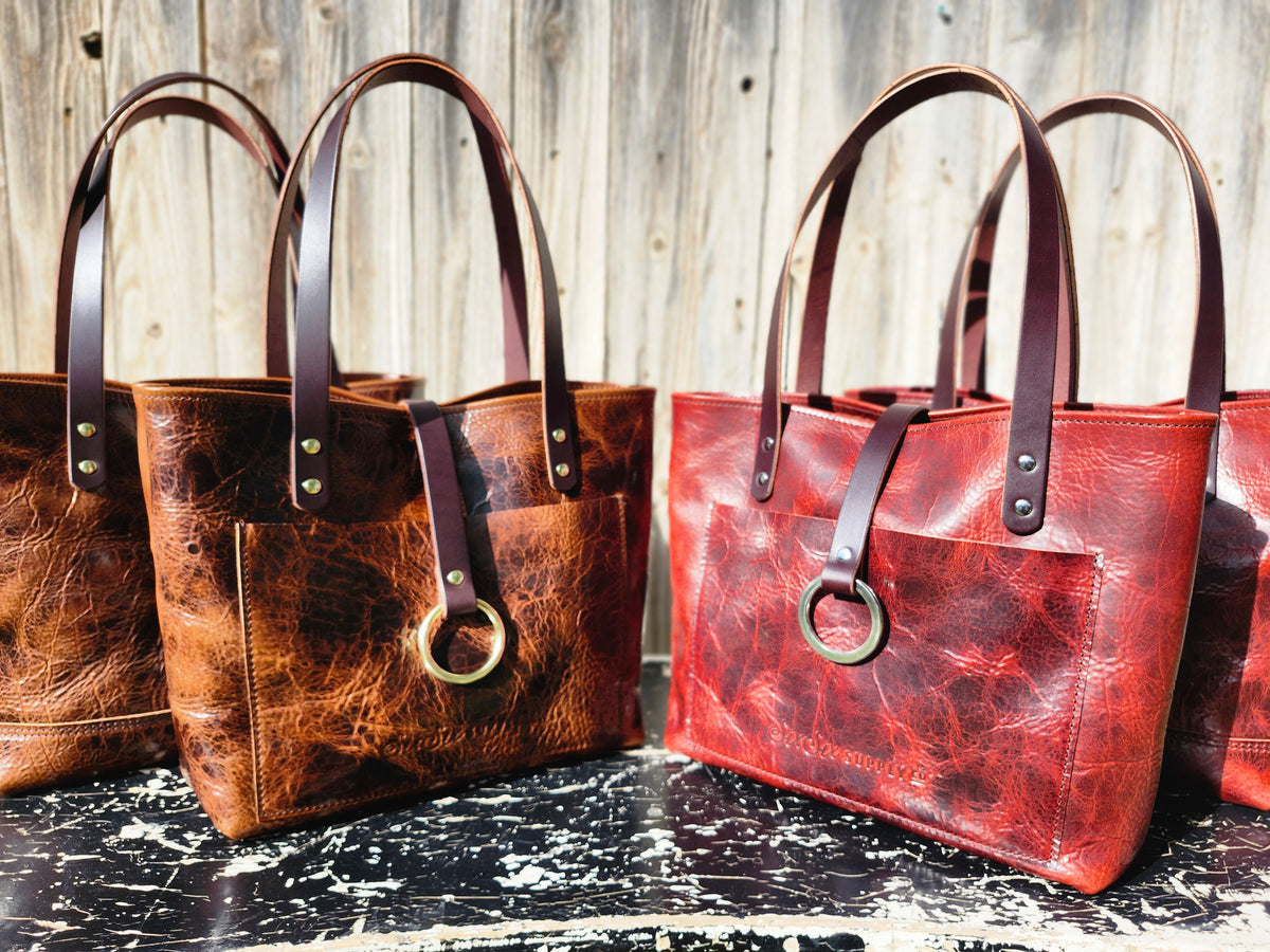 Edwina 12" BISON Tote - Redwood