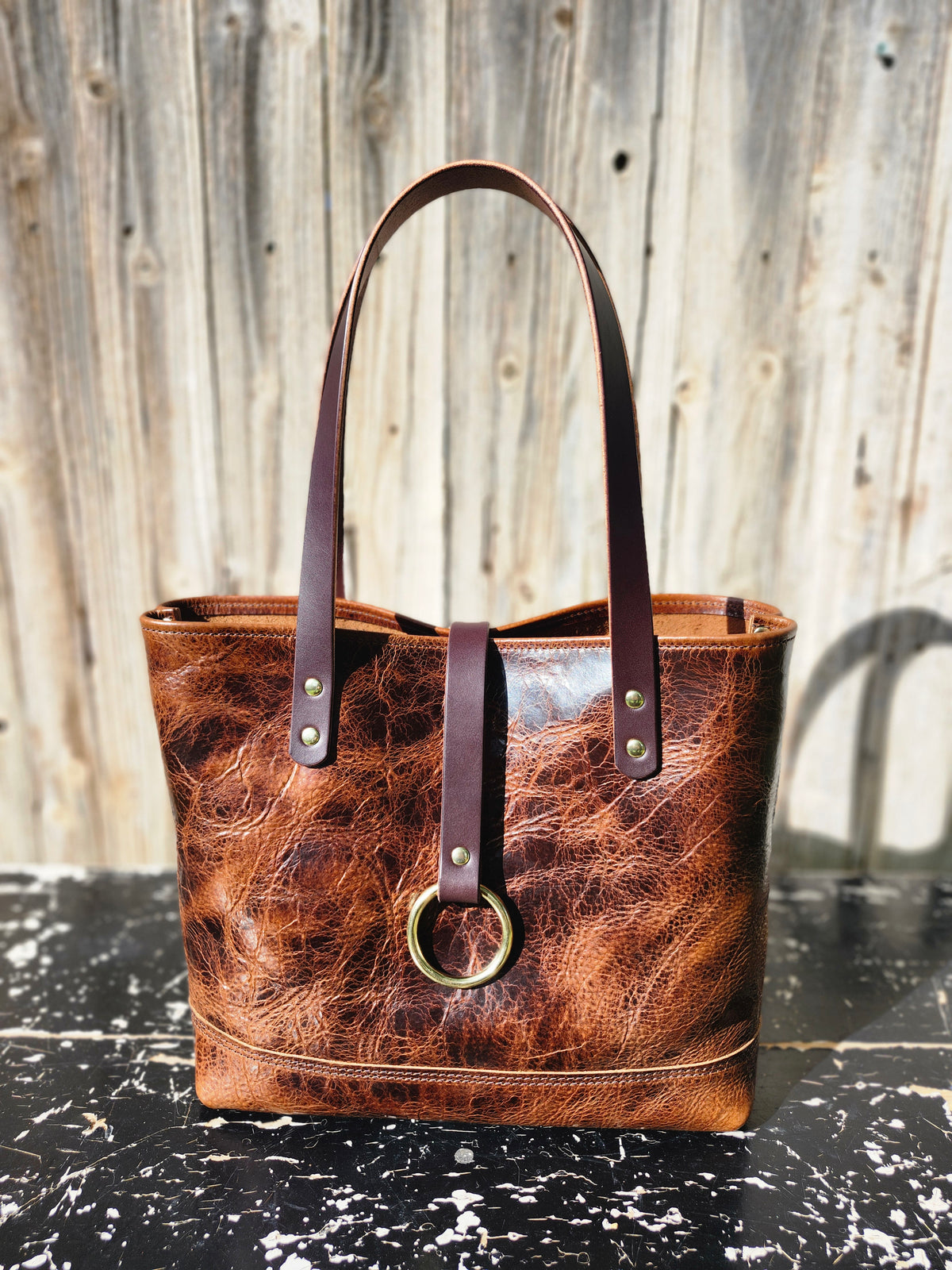 Edwina 12" BISON Tote - Toffee
