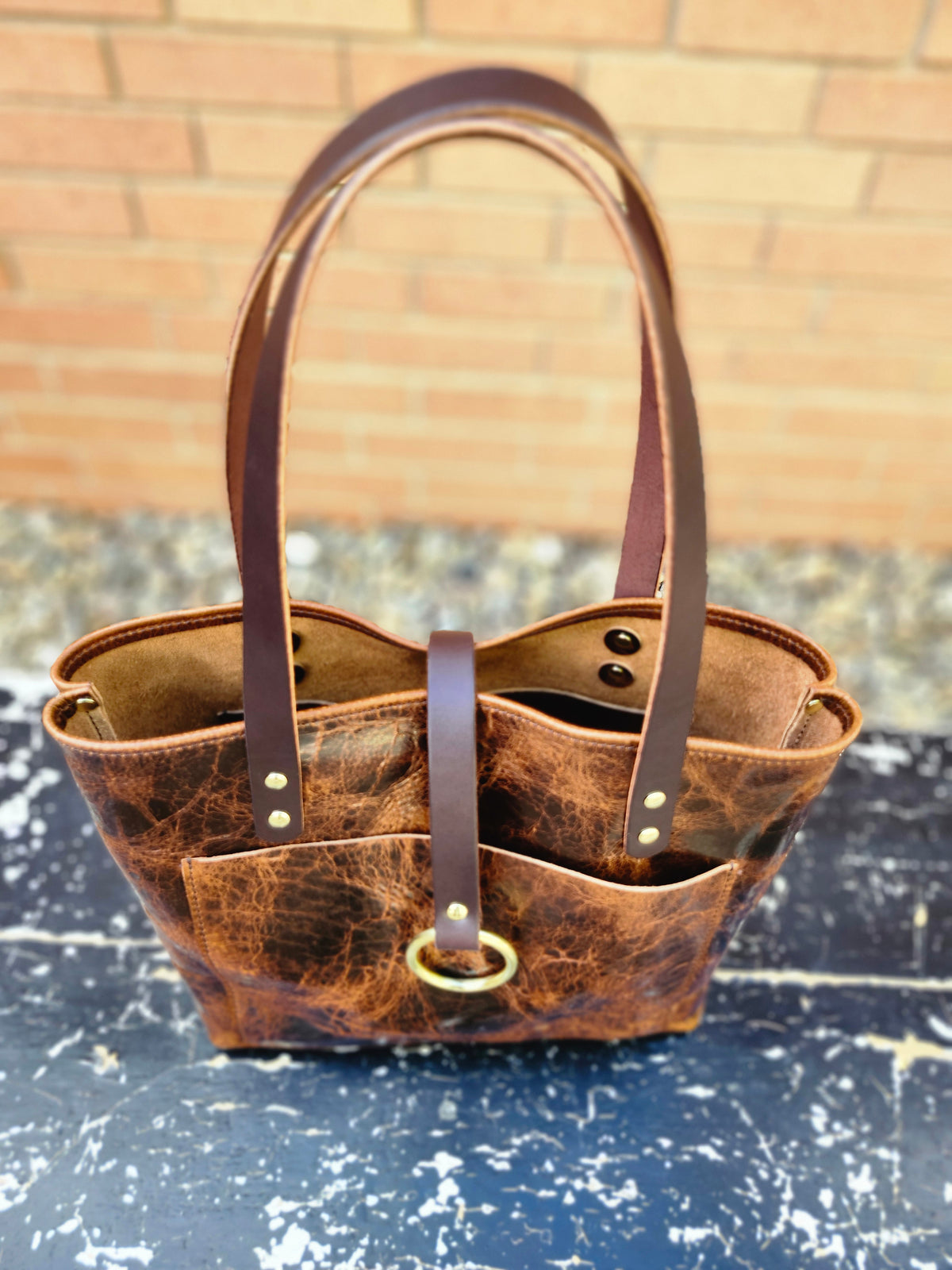 Edwina 12" BISON Tote - Toffee
