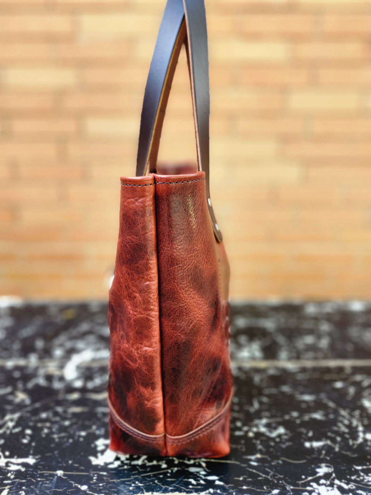 Edwina 12" BISON Tote - Redwood