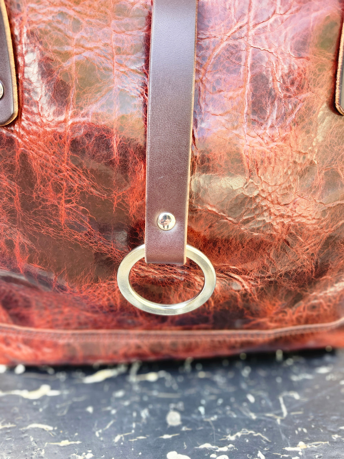 Edwina 12" BISON Tote - Redwood