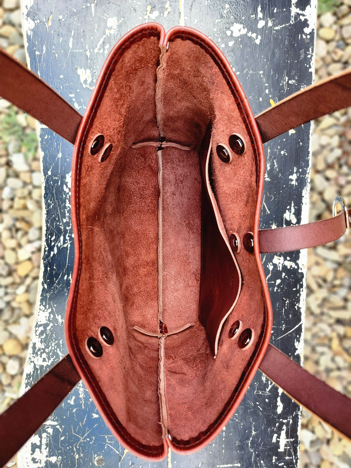 Edwina 12" BISON Tote - Redwood