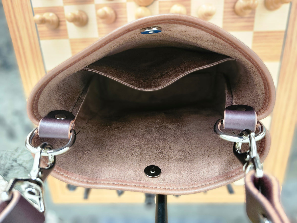Jackie Lee Single Handle Tote - Walnut w/Nickel Hardware