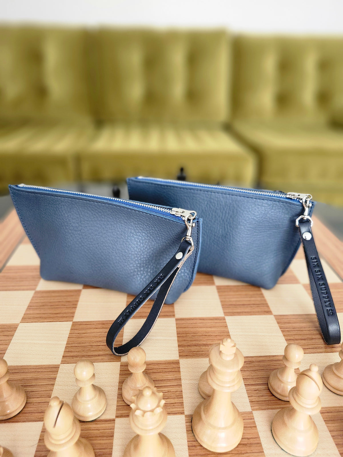 Katie 7" Wristlet - Cobalt Blue w/Zipper