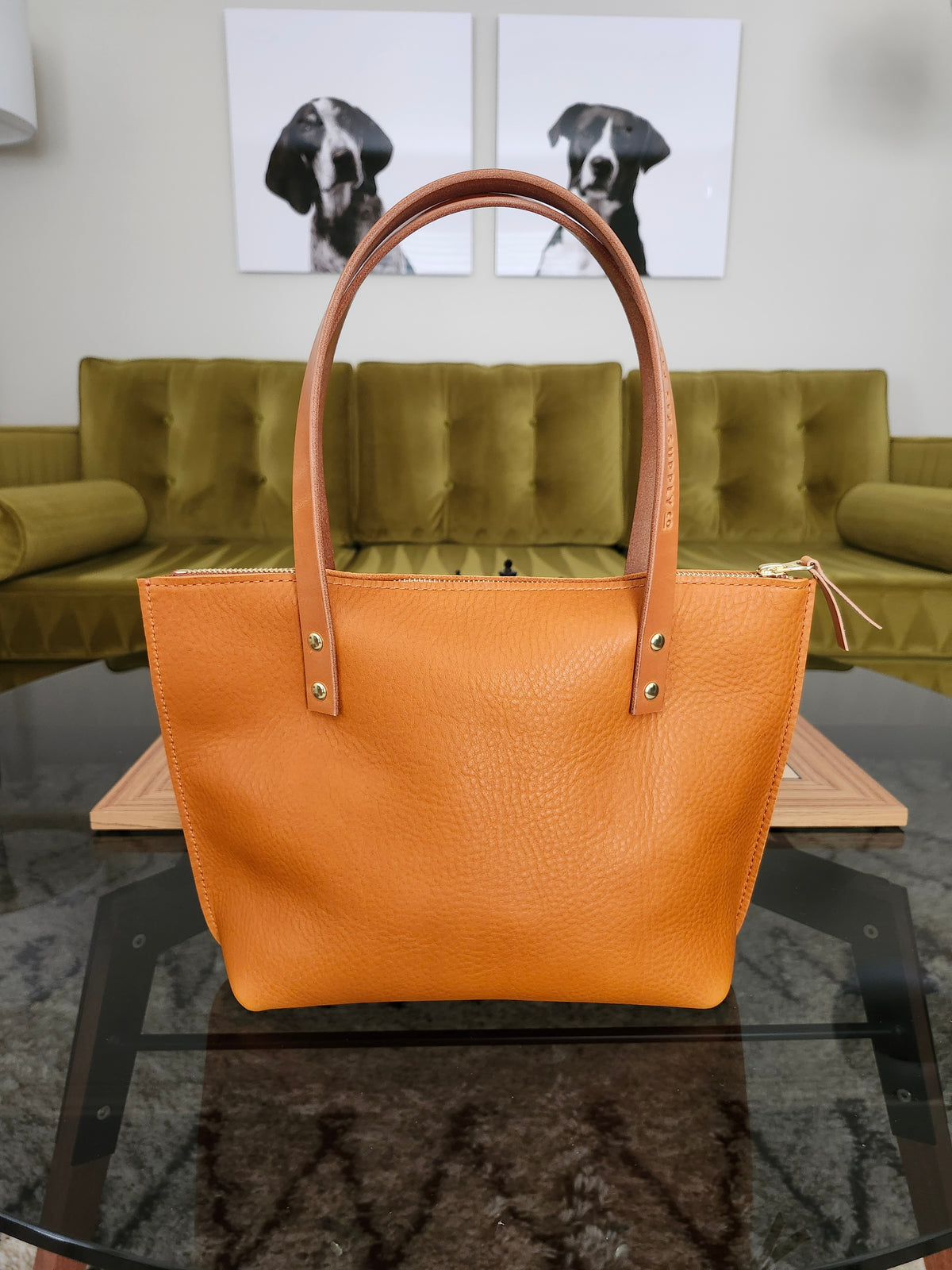 Katie 10" Modern Zippered Tote - Canyon Orange