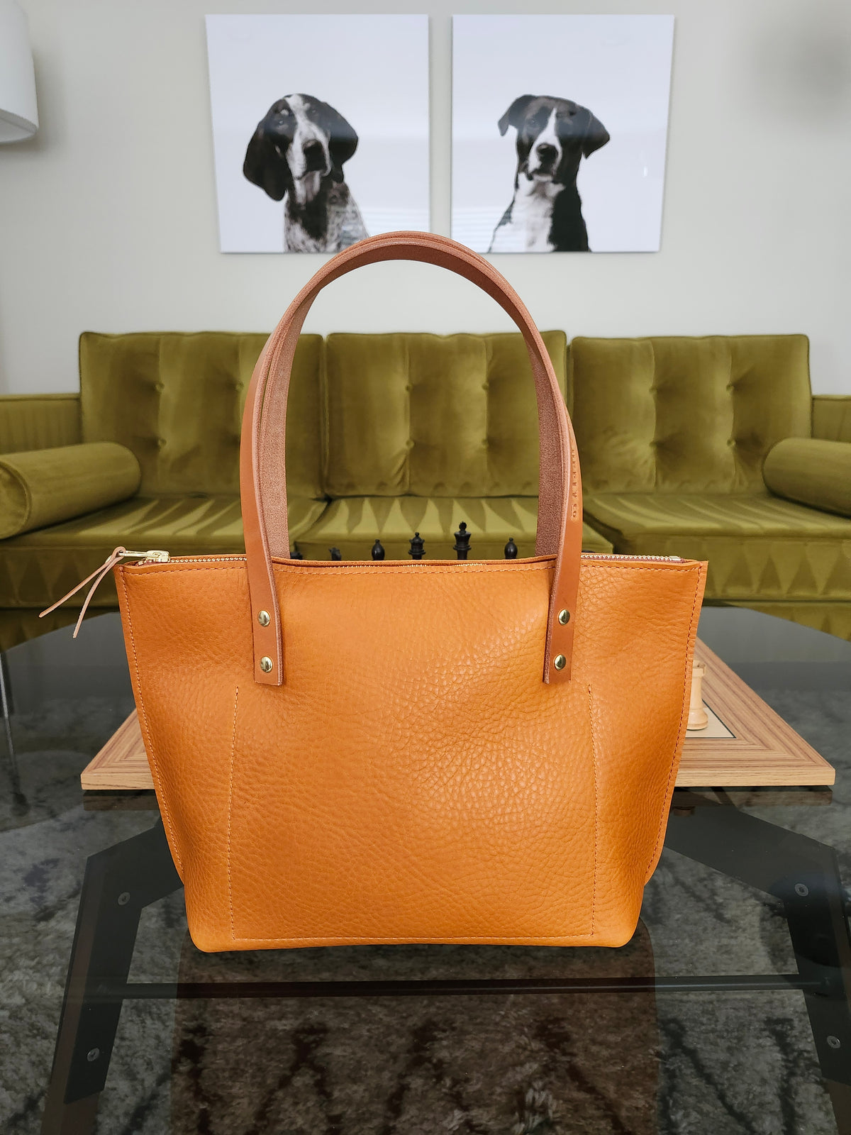 Katie 10" Modern Zippered Tote - Canyon Orange