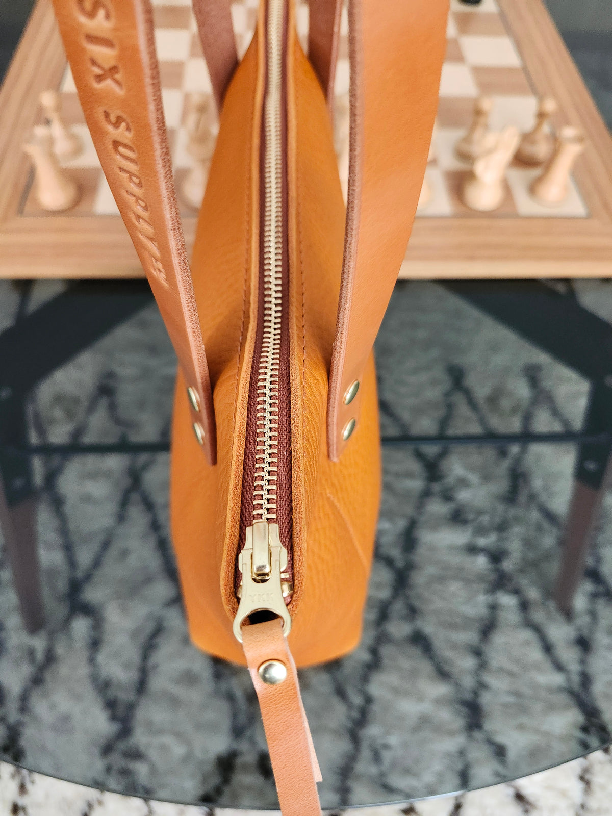 Katie 10" Modern Zippered Tote - Canyon Orange