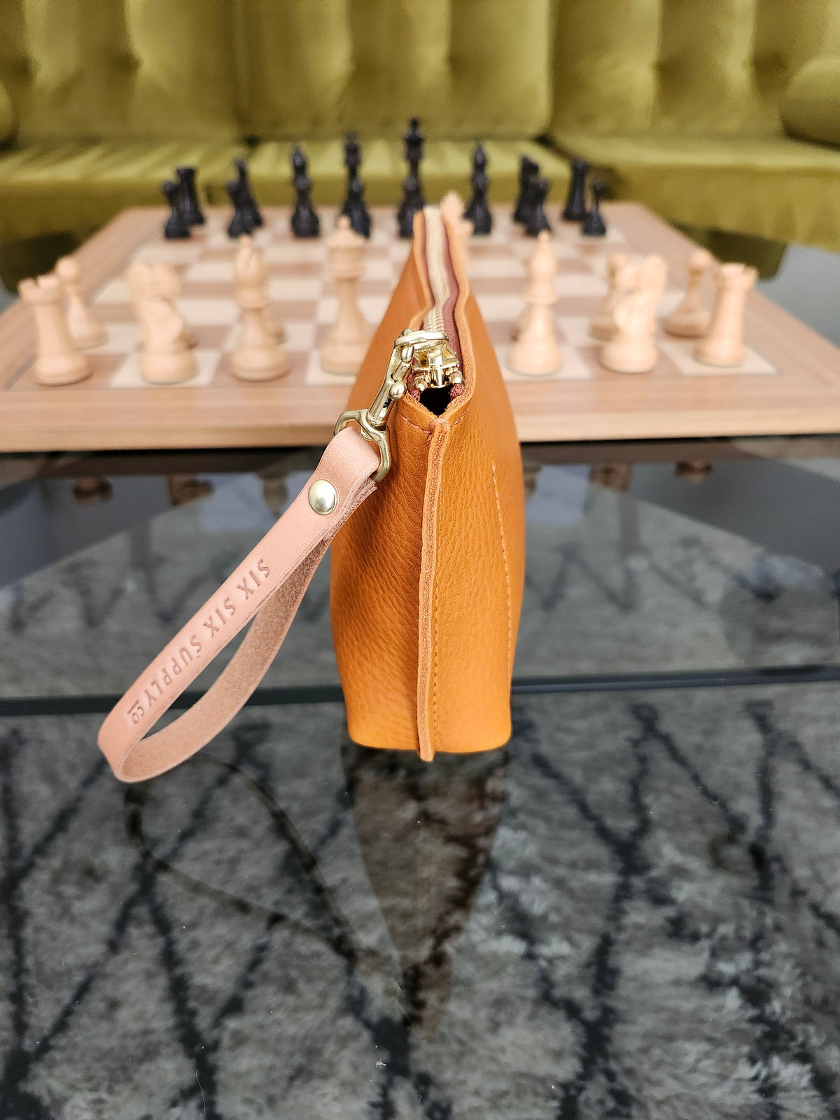Katie 7" Wristlet - Canyon Orange w/Zipper