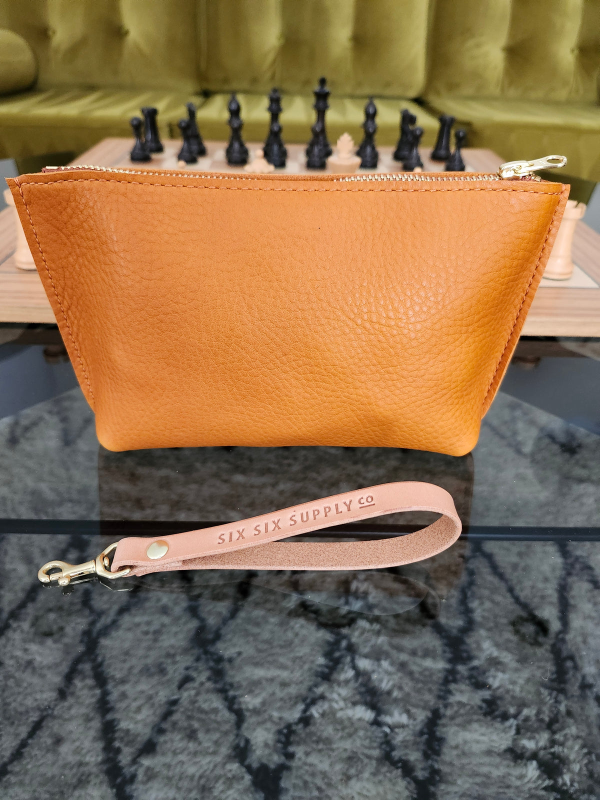 Katie 7" Wristlet - Canyon Orange w/Zipper