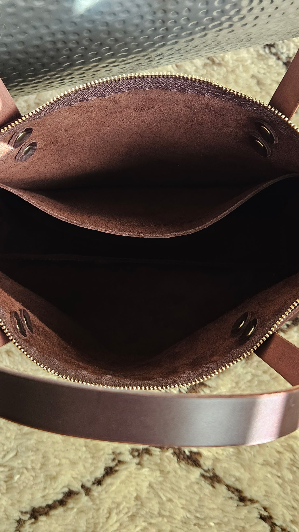 Katie 12" Modern Tote - Chocolate w/Zipper