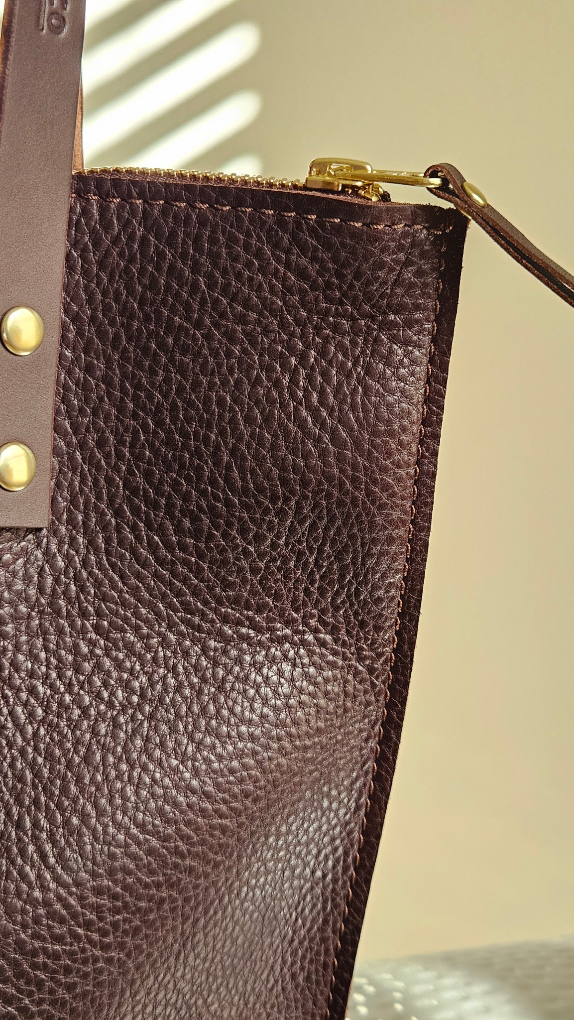 Katie 12" Modern Tote - Chocolate w/Zipper