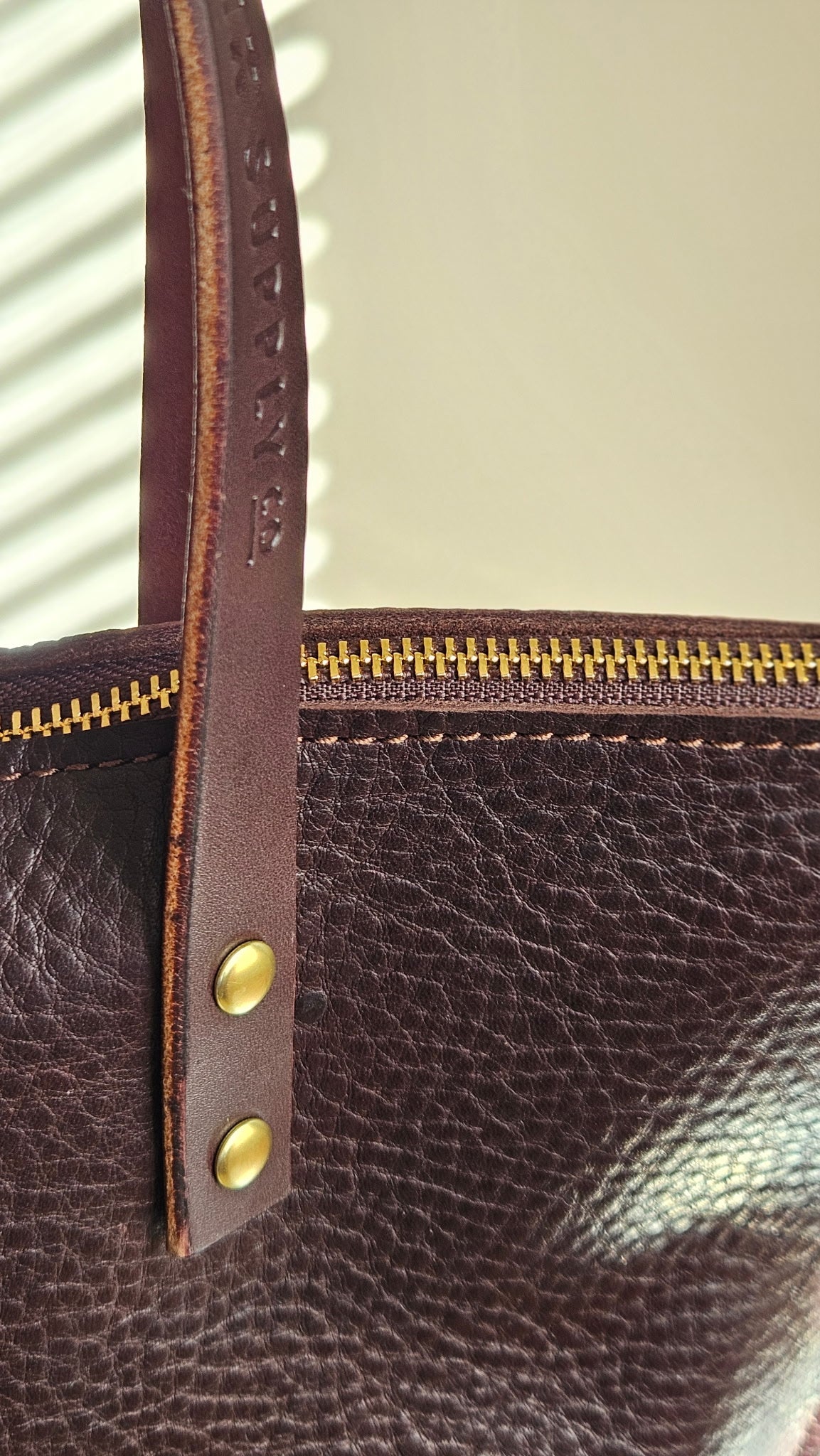 Katie 12" Modern Tote - Chocolate w/Zipper