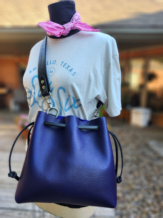 Susan Drawstring Bucket - Purple